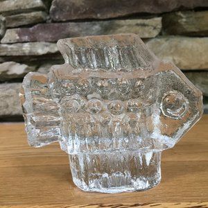 Fish Clear Glass Figurine Modern Paperweight Contemporary